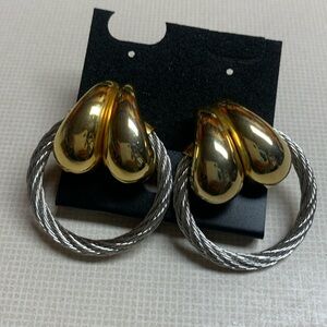 Gold and Silver Plated Hoop Earrings